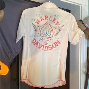 Harley-Davidson Cream Short Sleeve Shirt